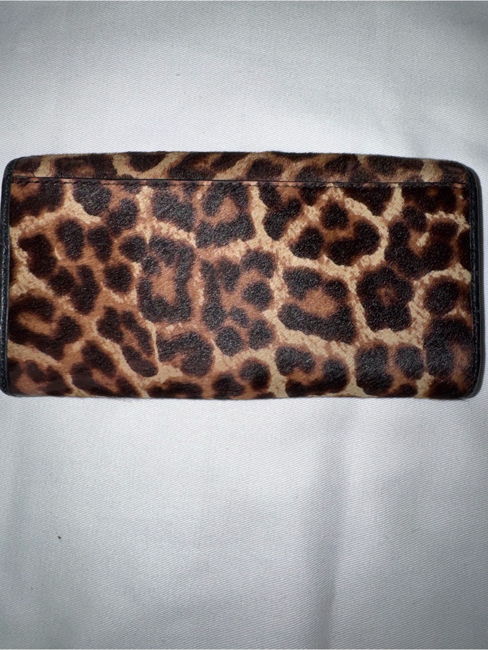 Michael Kors Leopard Haircalf Leather Turn Lock Wallet Clutch - Picture 4 of 13